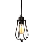 Retro Iron Cage Pendant Light Black