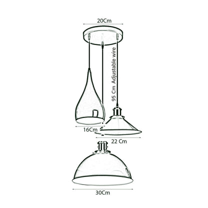 3 Head Pendant Light Metal Hanging Ceiling Light Fixture ~3515