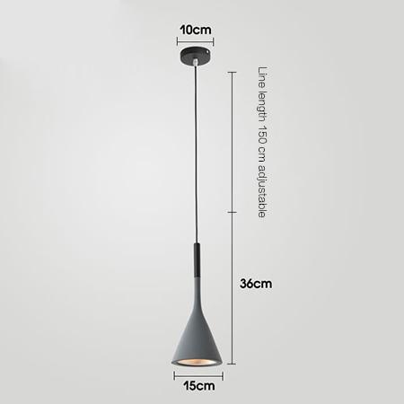 Minimalist Iron & Aluminum Single Head Pendant Light