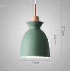 Retro Industrial Wood Wrought Iron Pendant Light