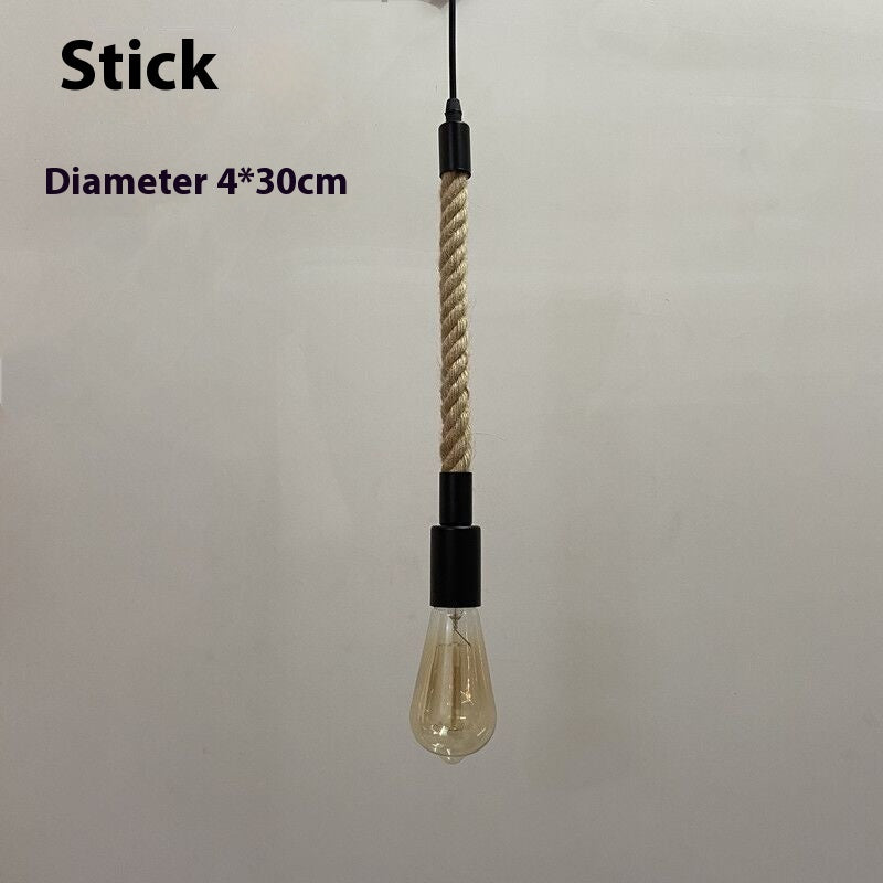 Hemp Rope Retro Restaurant Ideas Industrial Style Chandelier