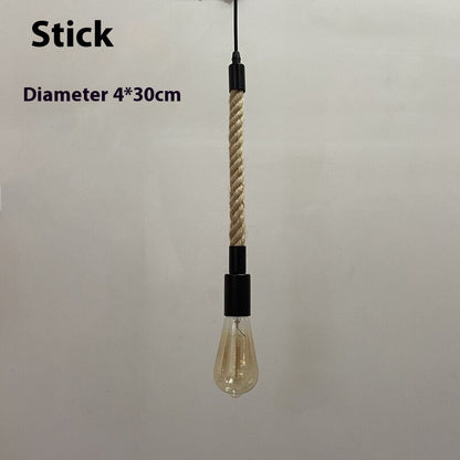 Hemp Rope Retro Restaurant Ideas Industrial Style Chandelier