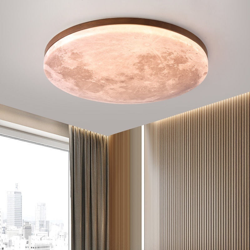 New Chinese Moon Nordic Creative And Cozy Room Bedroom Log Balcony Aisle LED Ceiling Light