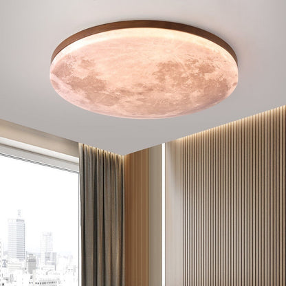 New Chinese Moon Nordic Creative And Cozy Room Bedroom Log Balcony Aisle LED Ceiling Light