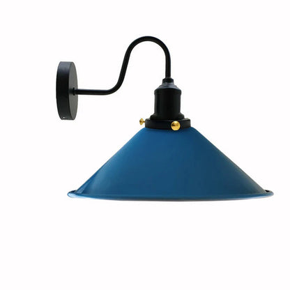 Modern Retro Industrial Blue Color Wall Mounted Lights Rustic Sconce