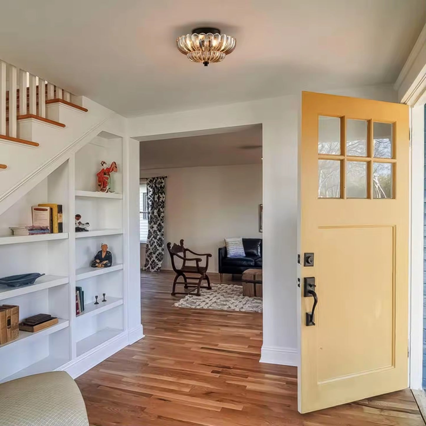 Glass Cover Ceiling Lamp Bedroom Balcony Light