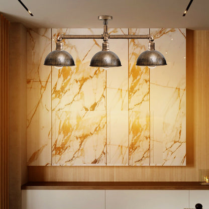 3 Pendant Pipe Light Vintage Industrial Suspended Arm 3 Head Ceiling