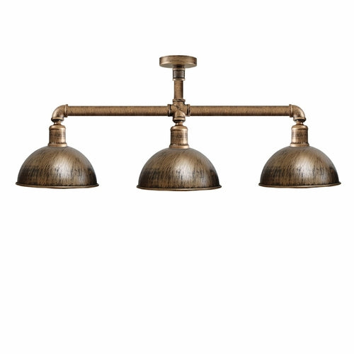 3 Pendant Pipe Light Vintage Industrial Suspended Arm 3 Head Ceiling