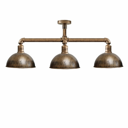 3 Pendant Pipe Light Vintage Industrial Suspended Arm 3 Head Ceiling