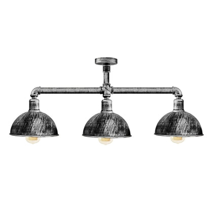 3 Pendant Pipe Light Vintage Industrial Suspended Arm 3 Head Ceiling