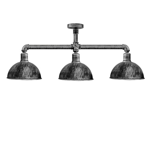 3 Pendant Pipe Light Vintage Industrial Suspended Arm 3 Head Ceiling