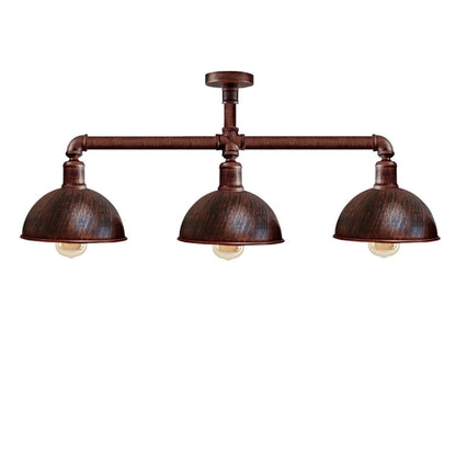 3 Pendant Pipe Light Vintage Industrial Suspended Arm 3 Head Ceiling
