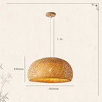 Japanese Bamboo Woven Pendant Light