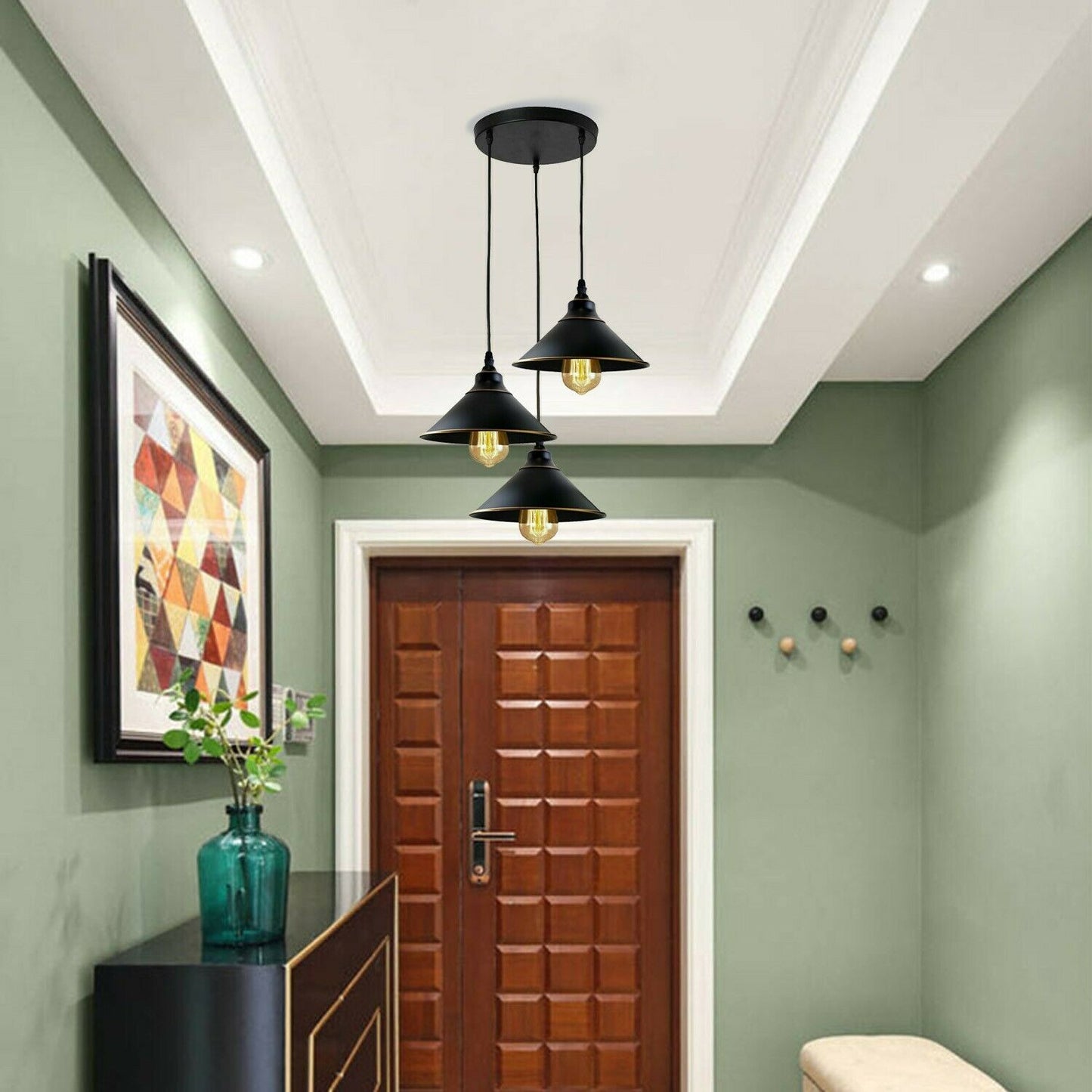 Black Cone Metal Cluster Pendant Light Shade~3708