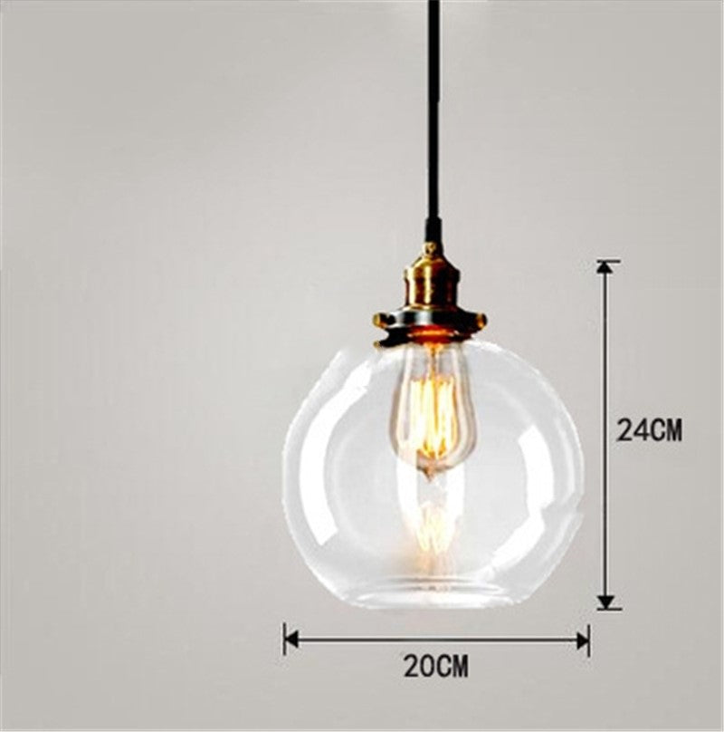 Nordic Industrial Glass Pendant Chandelier
