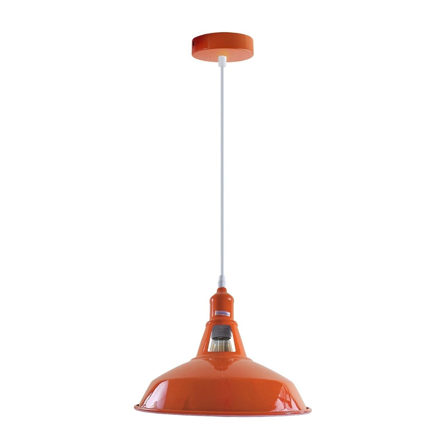 Kitchen Pendant Light Shade Orange Metal Timeless style~3741