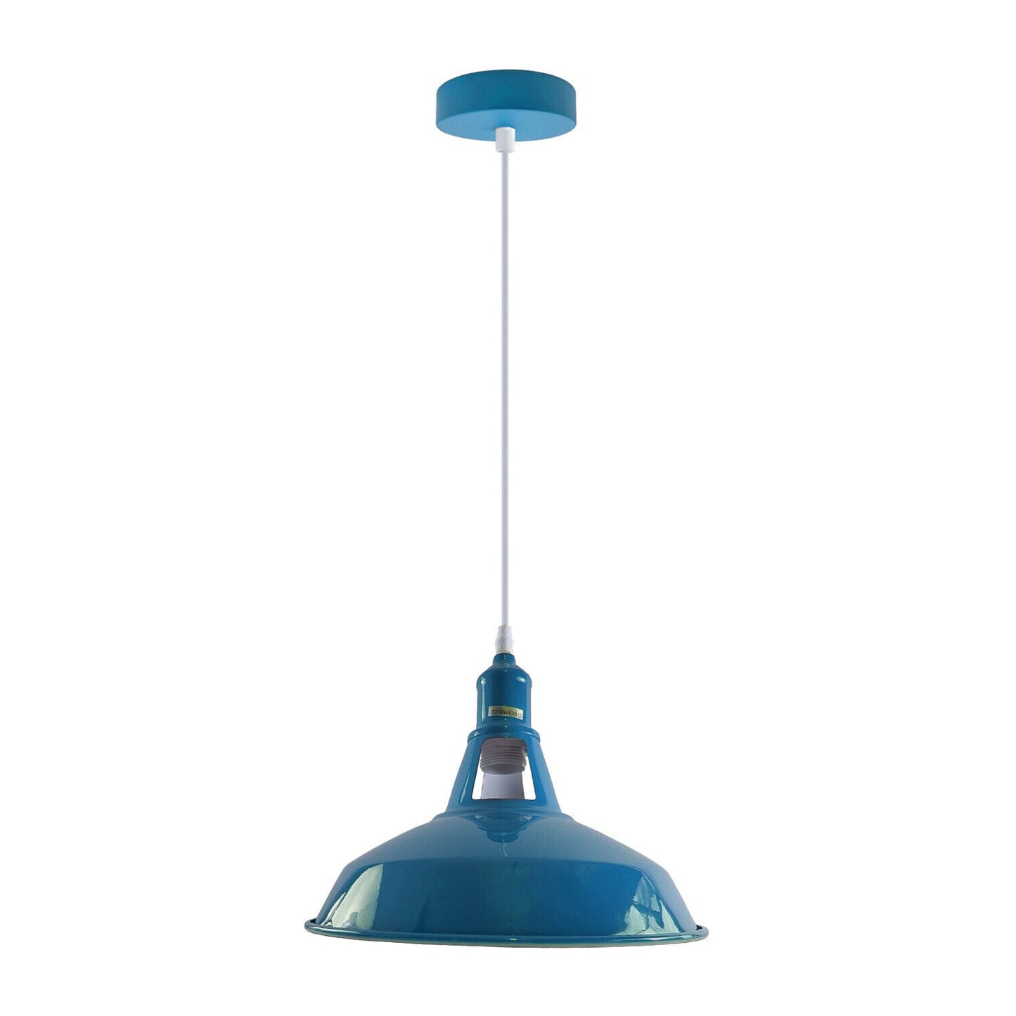 Blue Ceiling Pendant light with metal Lampshade ~3738