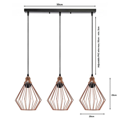 Linear Cage Pendant Light Fixture~3775