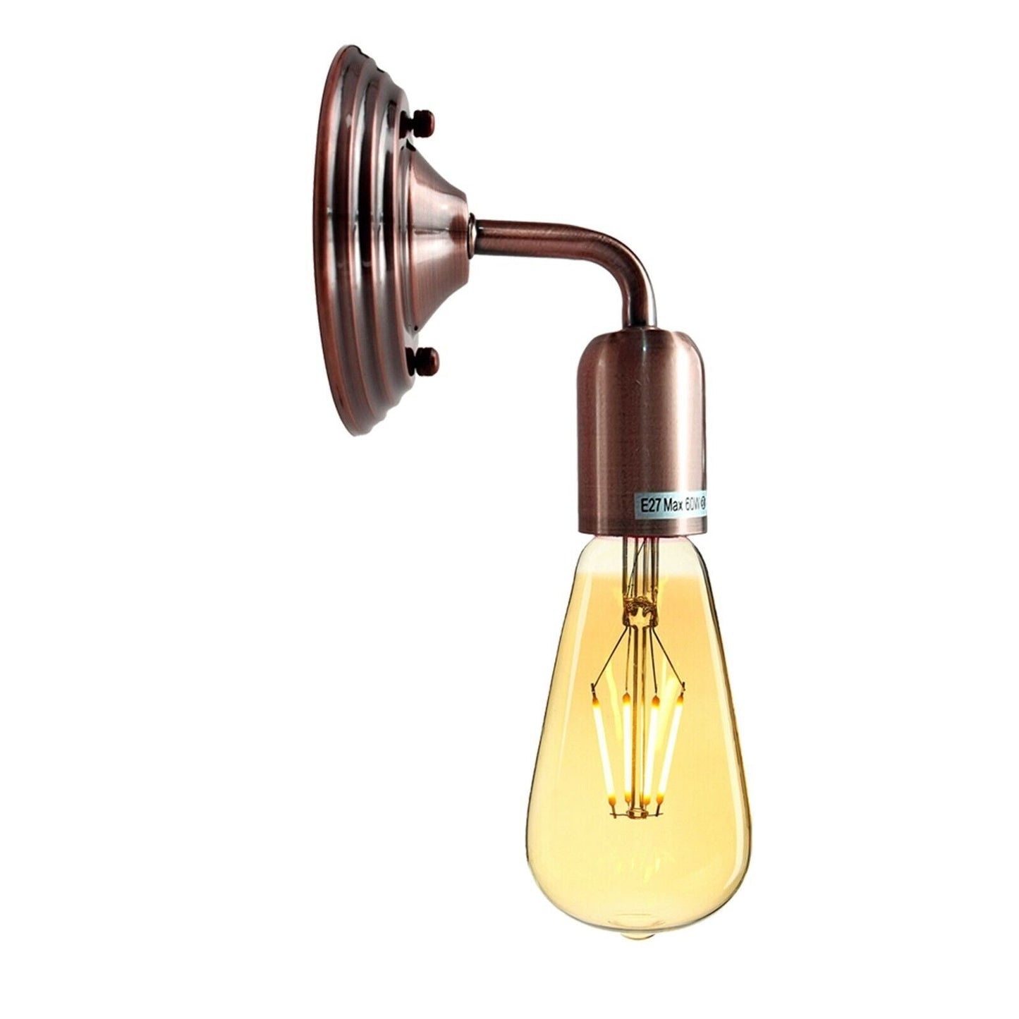 Industrial Vintage Retro Polished Sconce Copper Wall Light Lamp~3790