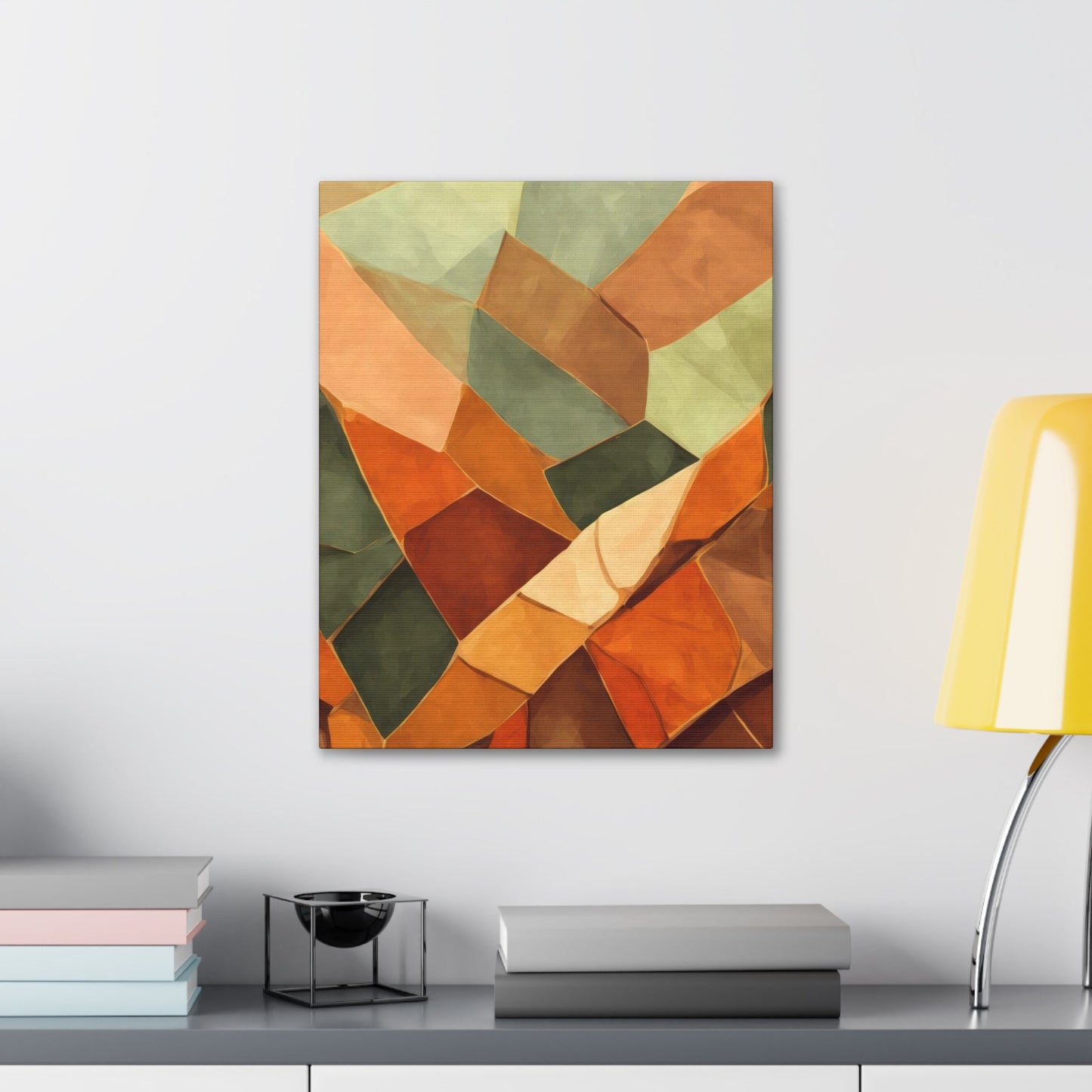 Wall Art Decor - Canvas Print Artwork - Rustic Red Abstract Pattern