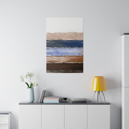 Wall Decor - Giclee Poster Art Print - Rustic Hues Blue Black Brown