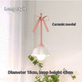 Cream Pendant Lamp Minimal Hanging Light