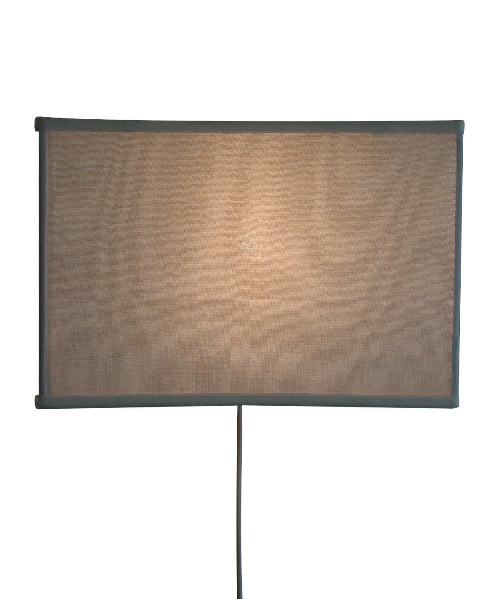 16"W Floating Shade Plug-In Wall Light White