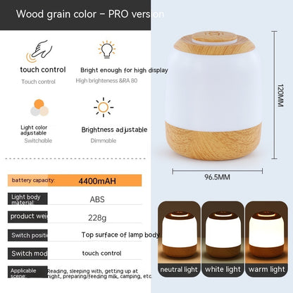 New Rechargeable Touch Small Night Lamp Atmosphere Bedside Lamp