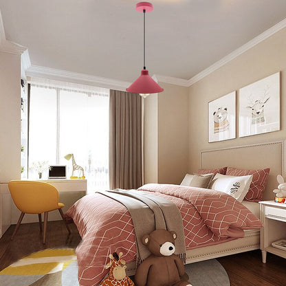 Modern Industrial Cone Shade Pendant Light E27 Adjustable Hanging Lamp
