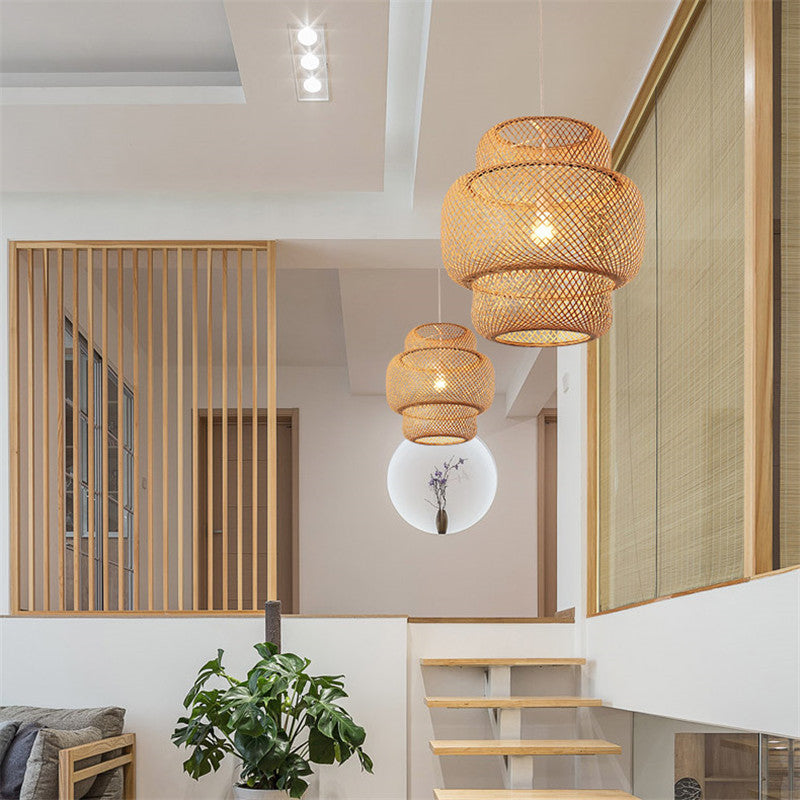 Nordic Bamboo Weaving Pendant Light