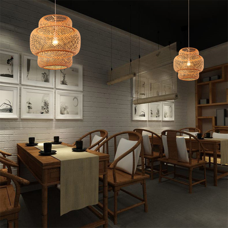 Nordic Bamboo Weaving Pendant Light