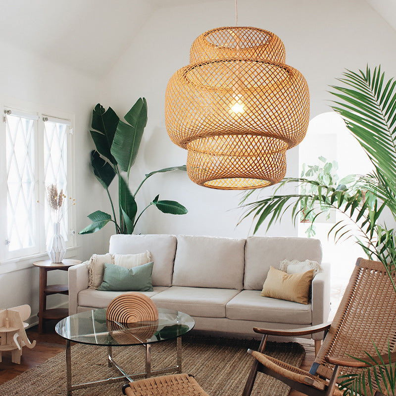 Nordic Bamboo Weaving Pendant Light