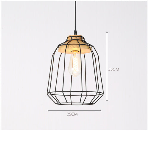 Flower Grass Iron Pendant Light Pastoral Design