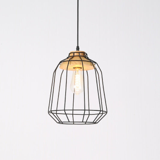Flower Grass Iron Pendant Light Pastoral Design
