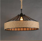 Rustic Rope Wrought Iron Pendant Light