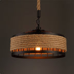 Rustic Rope Wrought Iron Pendant Light