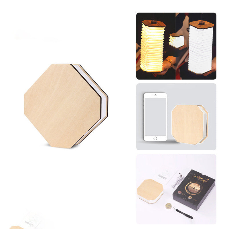 Rechargeable Wooden Organ Light Dupont Paper Atmosphere Light