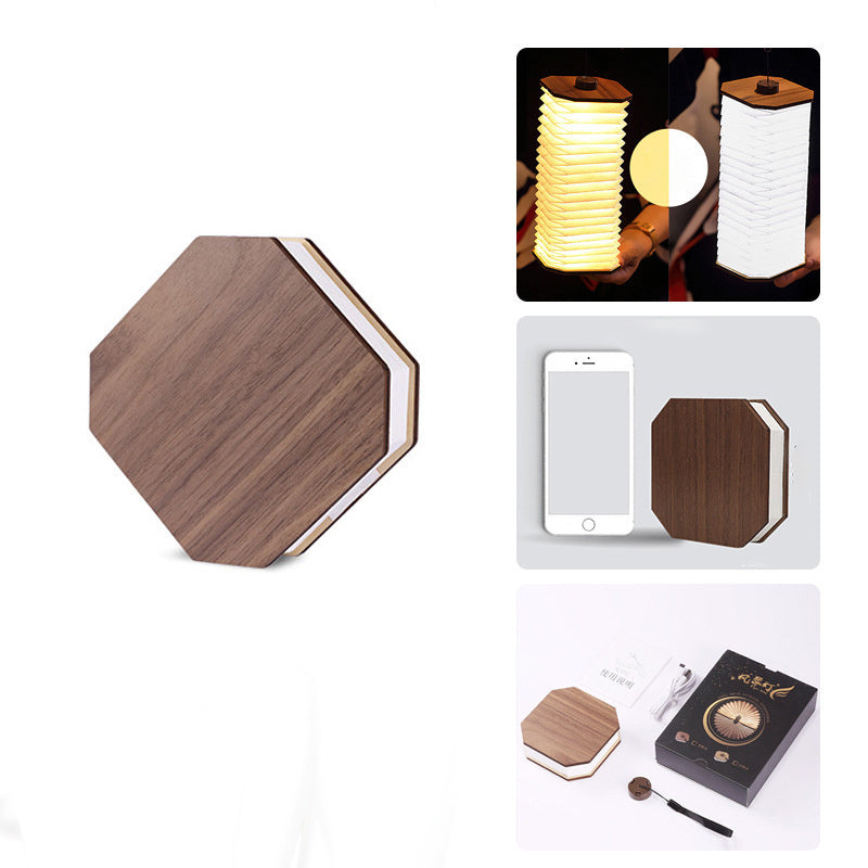 Rechargeable Wooden Organ Light Dupont Paper Atmosphere Light