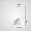 Lámpara colgante geométrica de hierro colorida