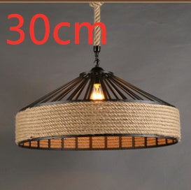 Rustic Rope Wrought Iron Pendant Light