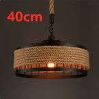 Rustic Rope Wrought Iron Pendant Light