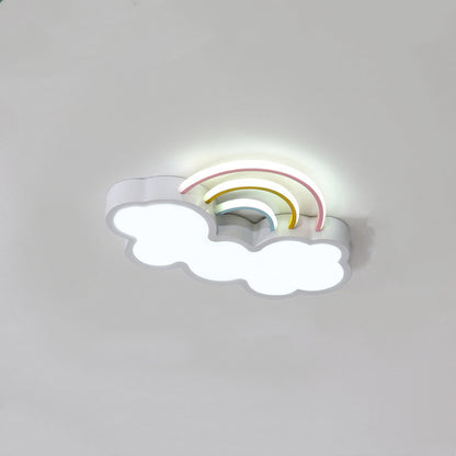 Nordic Children'S Lamp Led Eye Protection Ceiling Lamp Simple Rainbow Cloud Bedroom Lamp Cartoon Boy And Girl Room Lamp