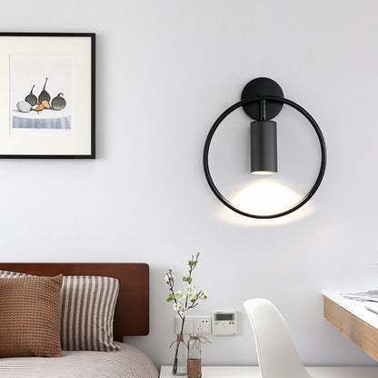 Nordic Minimalist Ring Wall Lamp Post-Modern Bedroom Bedside Creative Staircase Aisle Porch Corridor Wall Spotlight