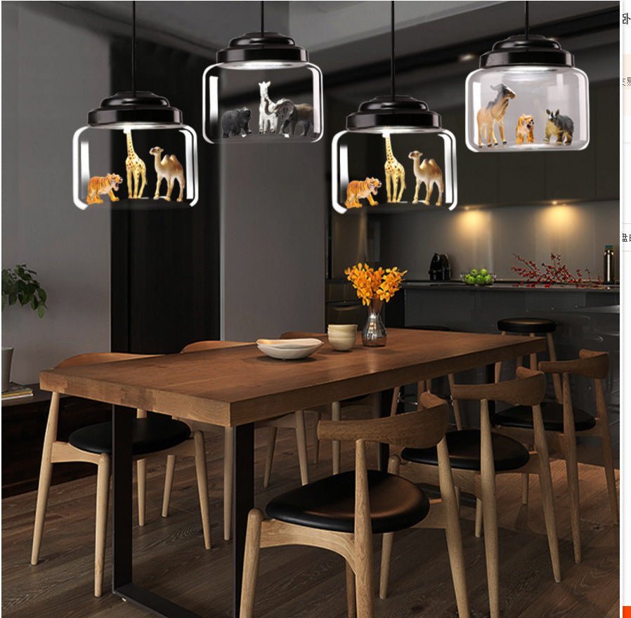 Modern Glass Pendant Lamp for Kids Room