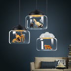 Modern Glass Pendant Lamp for Kids Room