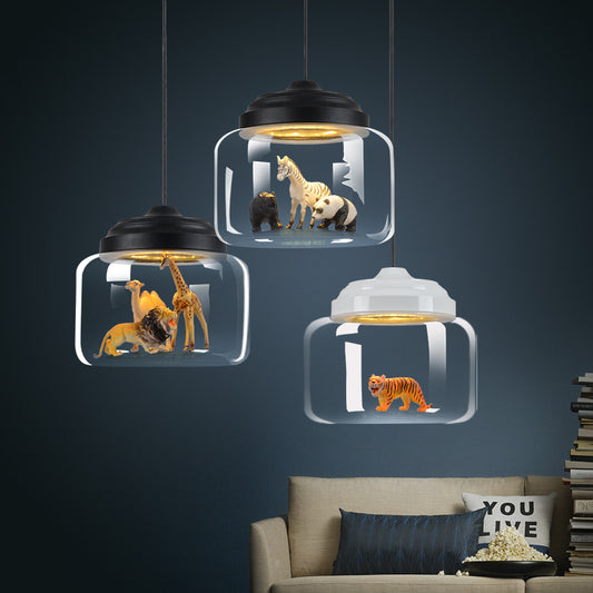 Modern Glass Pendant Lamp for Kids Room
