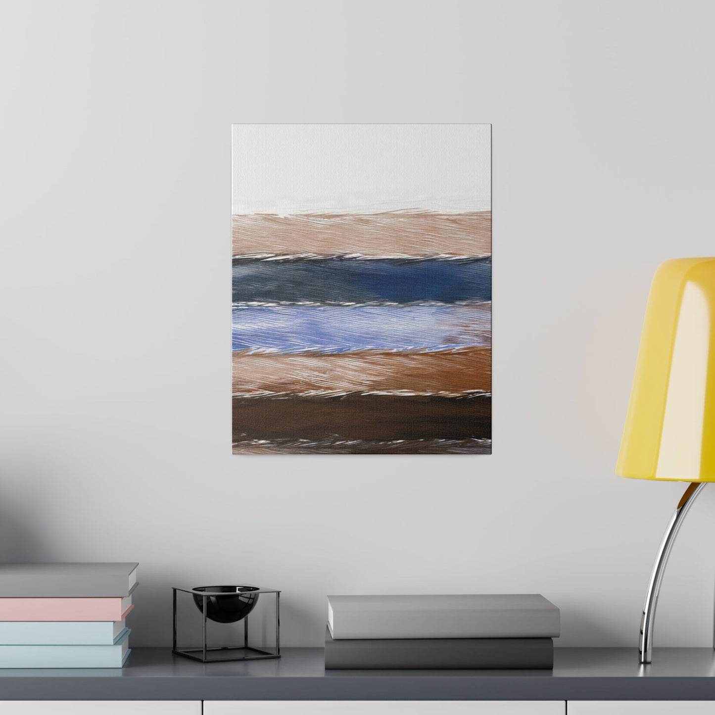 Wall Decor - Giclee Poster Art Print - Rustic Hues Blue Black Brown