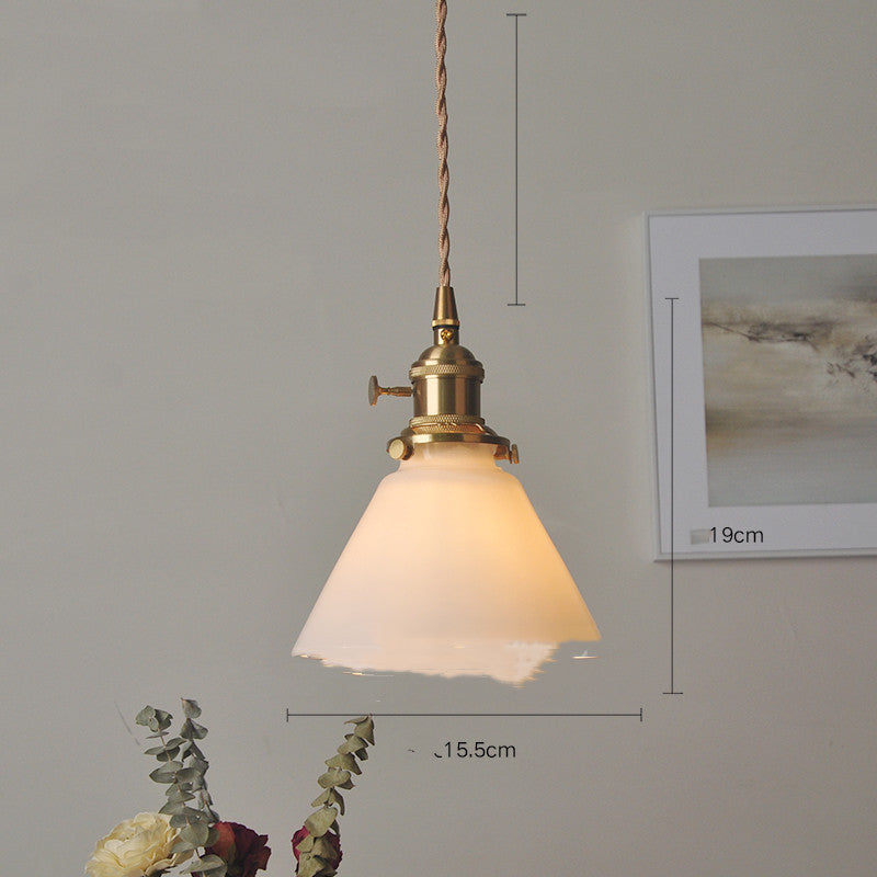 Cafe Brass Glass Chandelier