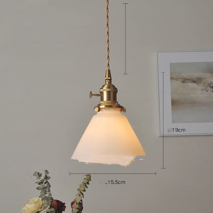 Cafe Brass Glass Chandelier