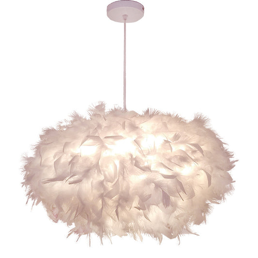 Living Room Simple Modern Bedroom Feather Chandelier